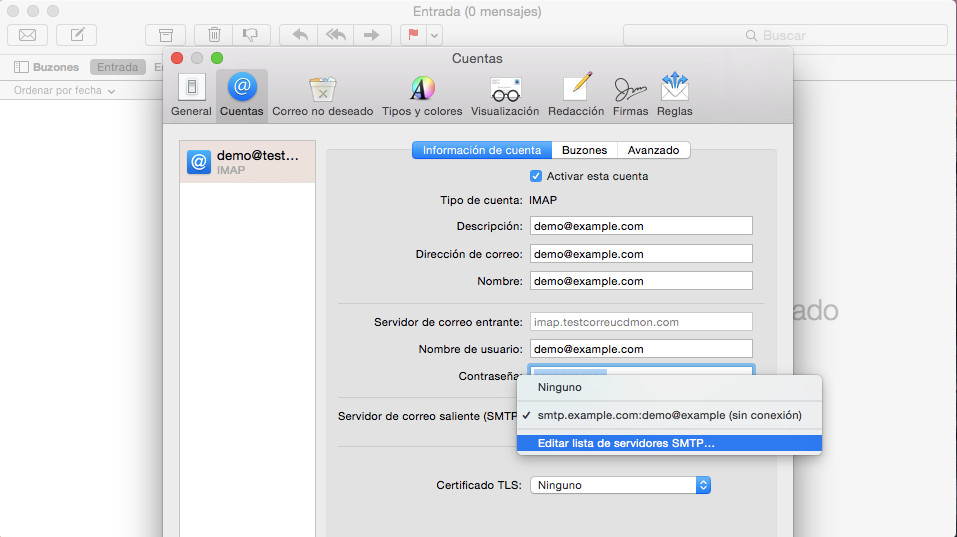 configurar smtp mail mac